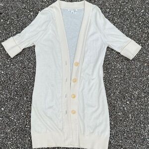 Banana Republic Ivory Button-Front Cardigan